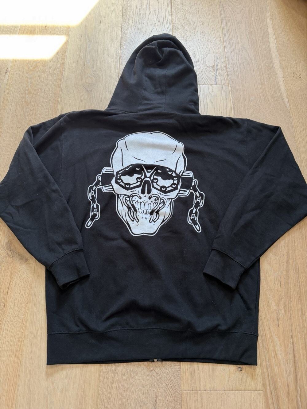 Megadeth Tour Hoodie Sweatshirt L / XL Zip Up Vic Rattlehead Skull Thrash Metal